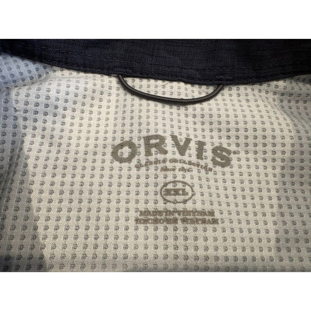 Orvis Shirt Mens Size XXL Navy Blue Classic Collection Short Sleeve Tech Fishing - Picture 3 of 10